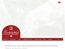 Tablet Screenshot of kartatschhof.it